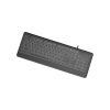 Клавіатура Gembird Slim Multimedia White Backlight USB Black (KB-UML-04-CYRL) - Зображення 2