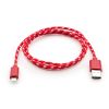Дата кабель USB 2.0 AM to Lightning 2color nylon 1m red Vinga (VCPDCLNB31R) - Зображення 1