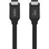 Дата кабель USB-C to USB-C 0.8m USB4 40Gbps 100W Black Belkin (INZ001BT0.8MBK) - Зображення 3