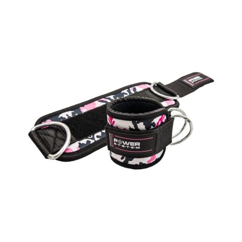 Манжета для тяги Power System Ankle Strap Camo PS-3470 Pink/Black (PS_3470_Pink/Black)