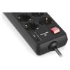 Мережевий подовжувач REAL-EL RS-PROTECT 805 3m, black (EL122300043) - Зображення 2