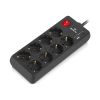 Мережевий подовжувач REAL-EL RS-PROTECT 805 3m, black (EL122300043) - Зображення 3