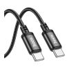 Дата кабель USB-C to USB-C 3.0m Radiance 60W X91 black HOCO (6931474788733) - Зображення 1