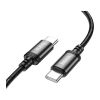 Дата кабель USB-C to USB-C 3.0m Radiance 60W X91 black HOCO (6931474788733) - Зображення 2