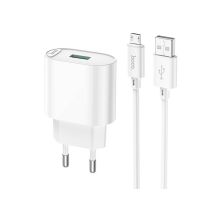 Зарядний пристрій HOCO C109A Fighter USB QC3.0 + cable Micro 5P White (6931474784827) Зарядний пристрій HOCO C109A Fighter USB QC3.0 + cable Micro 5P White (6931474784827)