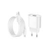 Зарядний пристрій HOCO C109A Fighter USB QC3.0 + cable Micro 5P White (6931474784827) - Зображення 2