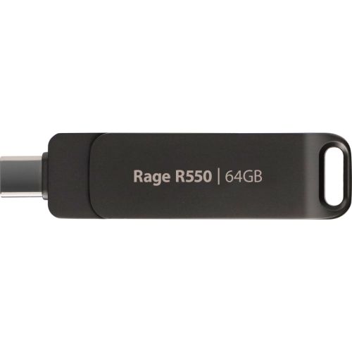 USB флеш накопитель Patriot 64GB Rage R550 Matte Black USB/Type-C 3.2 (PE64GR550DSAD)