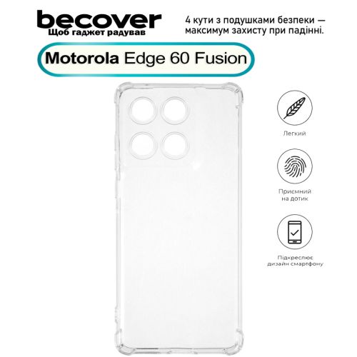 Чехол для мобильного телефона BeCover Anti-Shock Motorola Edge 60 Fusion Clear (713805)
