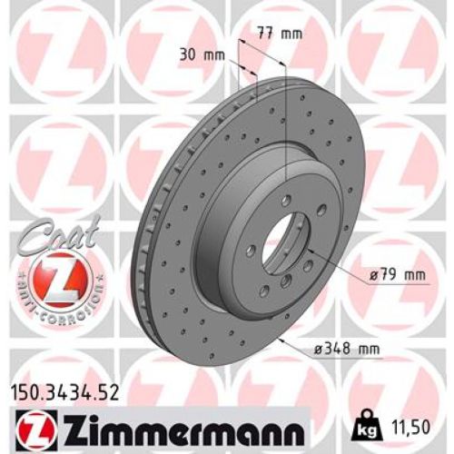 Тормозной диск ZIMMERMANN 150.3434.52