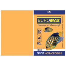 Бумага Buromax А4, 80g, NEON orange, 20sh (BM.2721520-11)