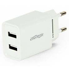 Зарядное устройство EnerGenie USB 2.1A, white (EG-U2C2A-03-W)