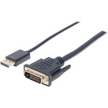 Кабель мультимедийный DisplayPort M to DVI-D 25 M 3.0m Manhattan Intracom (152136)