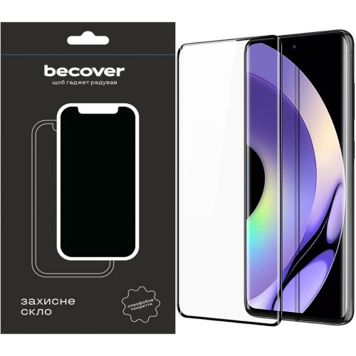 Стекло защитное BeCover Motorola Moto G52/G82 Black (709735)