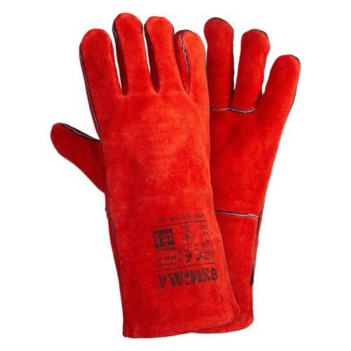 Захисні рукавички Sigma краги зварювальника р10.5, клас АВ, довжина 35см (червоні) (9449341)