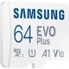 Карта пам'яті Samsung Miсro-SDXC memory card 64GB C10 UHS-I R130MB/s Evo Plus + SD (MB-MC64KA/EU) - Зображення 3
