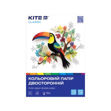 Цветная бумага Kite А5 двухсторонняя Classic, 12л/12 цв (K-287)