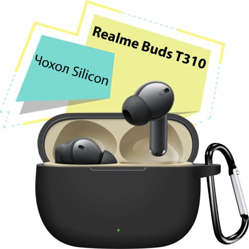 Чохол для навушників BeCover Silicon для Realme Buds T310 Black (713219)