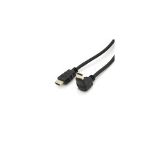 Кабель мультимедийный HDMI M to HDMI M 1.0m V1.4 90° corner black Merlion (YT-HDMI(M)/(M)HS-1.0m/90°)