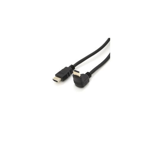 Кабель мультимедийный HDMI M to HDMI M 1.0m V1.4 90° corner black Merlion (YT-HDMI(M)/(M)HS-1.0m/90°)