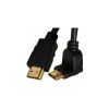 Кабель мультимедийный HDMI M to HDMI M 1.0m V1.4 90° corner black Merlion (YT-HDMI(M)/(M)HS-1.0m/90°) - Изображение 2