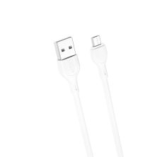 Дата кабель USB 2.0 AM to Micro 5P 1.0m 2.1A white XO (NB200-M-WH)
