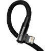 Дата кабель USB 2.0 AM to Lightning 2.0m 2.4A 90° corner black Baseus (CAVP000101) - Изображение 3