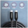 Дата кабель USB-C to USB-C 2.0m USB 3.2 Gen 2 PD 100W 5A 4K black AXAGON (BUCM32-CM20AB) - Зображення 3