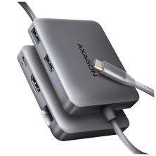Концентратор AXAGON USB-C to 2xUSB-A + HDMI + RJ45 + PD 100W 0.2m grey (HMC-5HL)