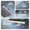 Концентратор AXAGON USB-C to 2xUSB-A + HDMI + RJ45 + PD 100W 0.2m grey (HMC-5HL) - Изображение 2