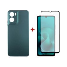 Чохол до мобільного телефона Dengos Motorola G06 Soft+glass Green (DG-KM-180)