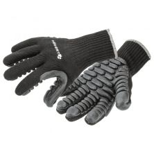 Защитные перчатки Hoegert BROL HT5K765-10 антивибрационные с полиуретановым покрытием черные, 10 (HT5K765-10)