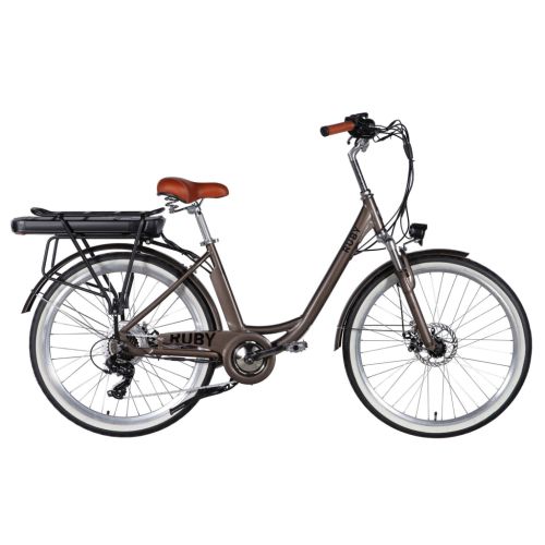 Електровелосипед Dorozhnik 26 eRUBY DD FR рама-17 48B 15А*г 500Вт 2026 мокрий асфальт (ELB-D-26-303)