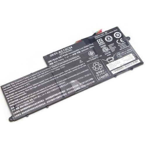 Аккумулятор для ноутбука Acer AC13C34, 2640mAh (30Wh), 3cell, 11.4V, Li-ion (A47185)