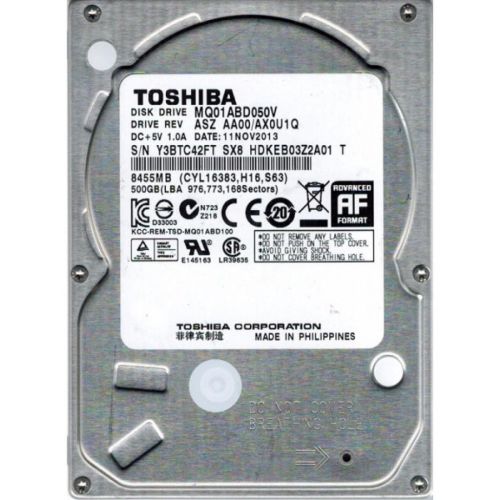 Жесткий диск для ноутбука 2.5 500GB Toshiba (# MQ01ABD050V #)