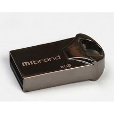USB флеш накопичувач Mibrand 8GB Hawk Black USB 2.0 (MI2.0/HA8M1B)
