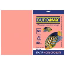 Бумага Buromax А4, 80g, NEON pink, 50sh (BM.2721550-10)