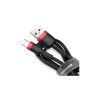 Дата кабель USB 2.0 AM to USB-C 3.0m 3A red-black Baseus (CATKLF-U91) - Зображення 1