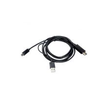 Кабель мультимедийный HDMI to microUSB (11 pin) + USB, 1.8m, (MHL) PowerPlant (CA910861)