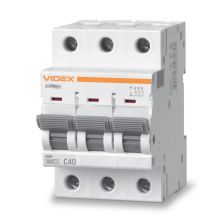 Автоматический выключатель Videx RS6 RESIST 3п 40А 6кА С (VF-RS6-AV3C40)