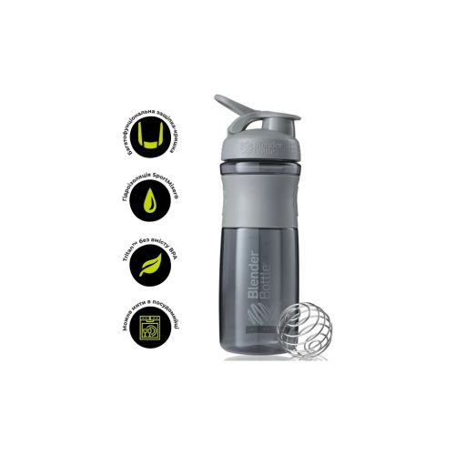 Шейкер спортивний BlenderBottle SportMixer 28oz/820ml Grey (SM 28oz Grey)