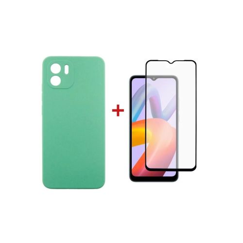 Чехол для мобильного телефона Dengos Xiaomi Redmi A2 Case + Glass (Mint) (DG-KM-82)