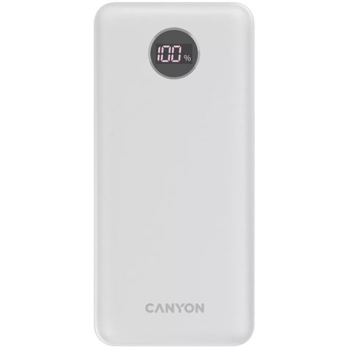 Батарея универсальная Canyon PB-2002 20000mAh, PD/20W, QC/3.0, White (CNE-CPB2002W)