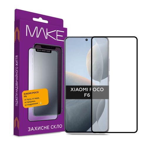 Стекло защитное MAKE Xiaomi Poco F6 (MGF-XPF6)