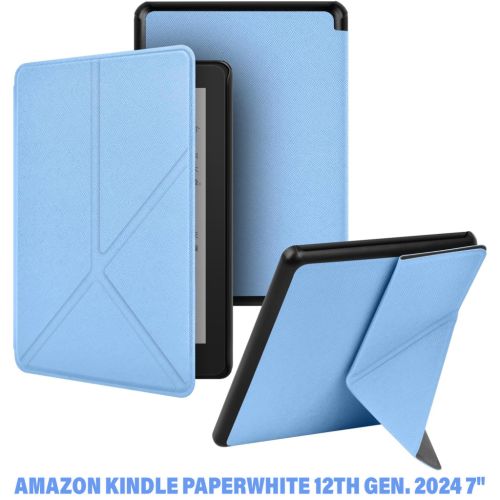 Чохол до електронної книги BeCover Ultra Slim Origami Amazon Kindle Paperwhite 12th Gen. 2024 7 Light Blue (712839)