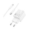 Зарядное устройство HOCO C147A Charm 1xUSB-C PD20W + 1xUSB QC3.0 + cable USB-C to USB-C White (6942007630290) - Изображение 2