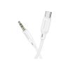 Кабель мультимедійний USB-C to 3.5mm M 1.0m BL18 white BOROFONE (6941991101076) - Зображення 1