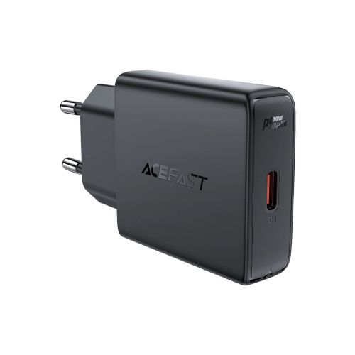 Зарядное устройство Acefast A65 USB-C PD20W GaN ultra-thin Black (6974316282686)