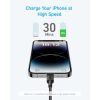 Дата кабель USB-C to Lightning 1.8m nylon 322 black Anker (A81B6G11) - Изображение 1