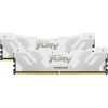 Модуль пам'яті для комп'ютера DDR5 48GB (2x24GB) 8000 MHz Renegade White/Silver Kingston Fury (ex.HyperX) (KF580C38RWK2-48) - Зображення 1