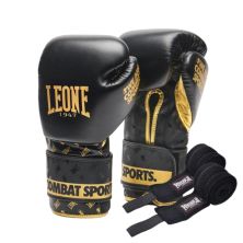 Боксерские перчатки Leone GN220 DNA Black 10 унцій (GN220_Black_10oz)